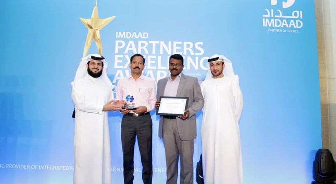 BEST SUPPLIER AWARD FROM IMDAAD