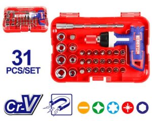 EMTOP 31 Pcs T-handle wrench screwdriver set EBST03102