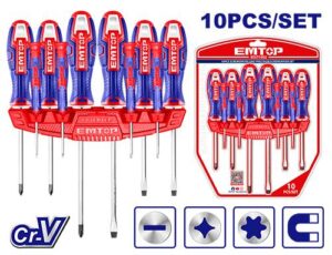 EMTOP 10 Pcs screwdriver and precision screwdriver set ESST1002