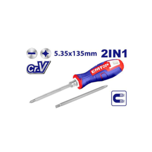 EMTOP 2 IN 1 SCREWDRIVER SET 5.35 X 135MM - ESDRH0203