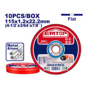 EMTOP Abrasive metal cutting disc set EACD121155