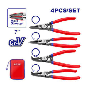 EMTOP 4 Pcs circlip pliers set EPLSC7411