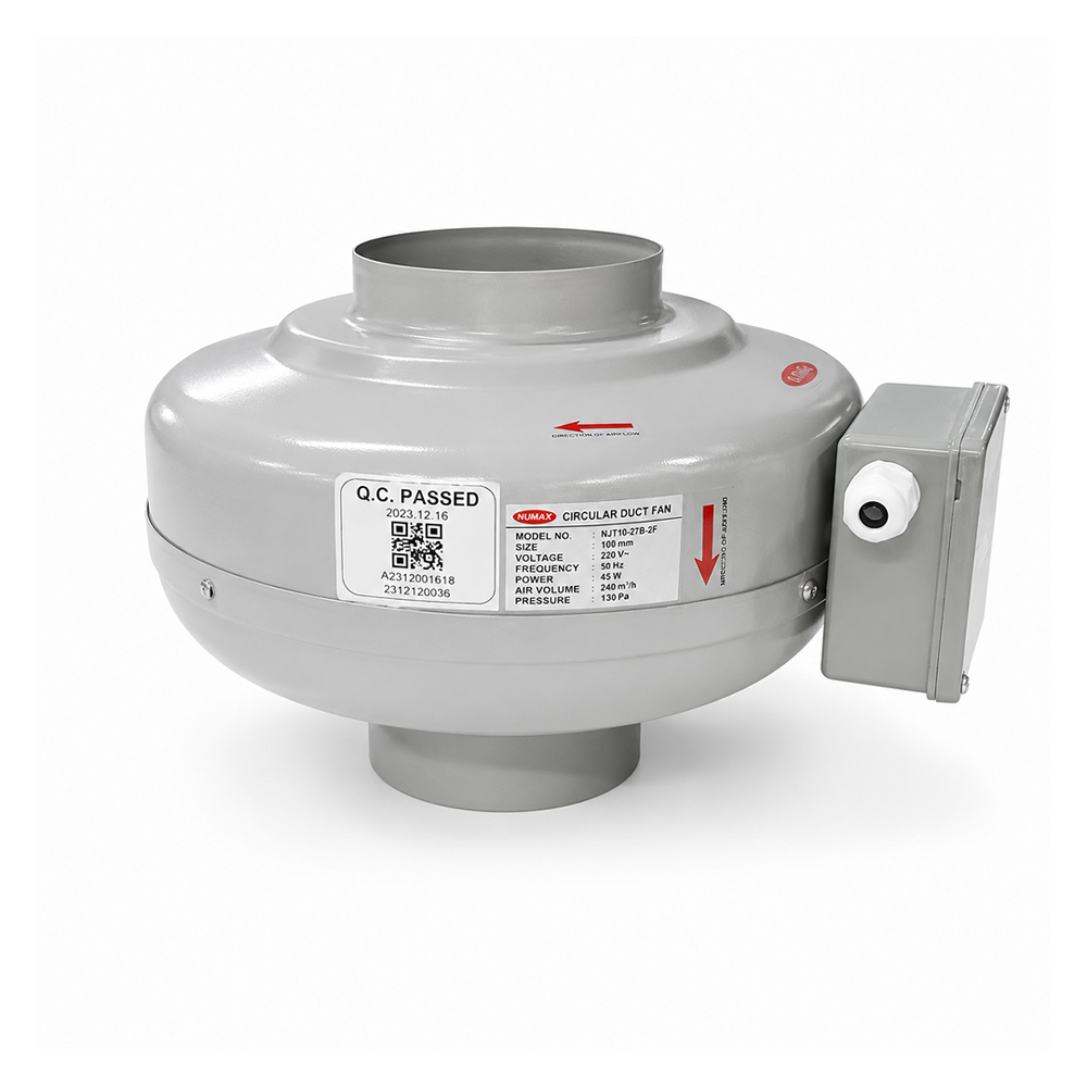 NUMAX SPIC DUCT FAN NJT160-45 B -6 INCH
