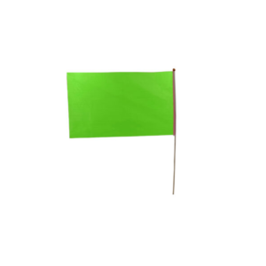 TRAFFIC FLAG GREEN WITH STICK