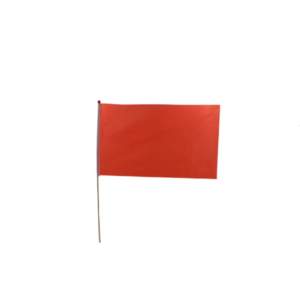 TRAFFIC FLAG RED WITH STICK