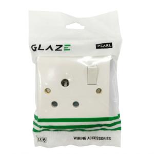GLAZE 15A 1 GANG SWITCHED SOCKET GZ151