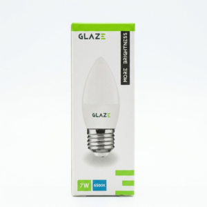 GLAZE LED CANDLE BULB 7W E27 6500K GCB7