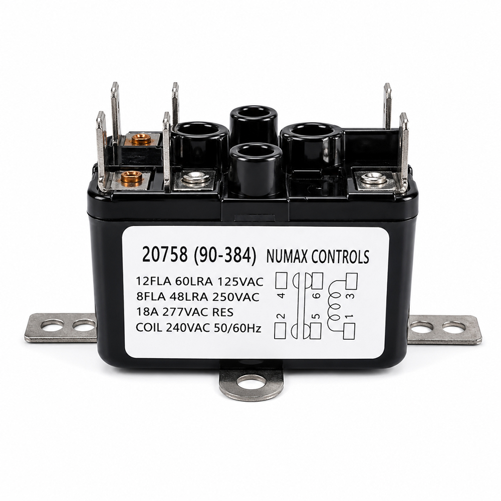 NUMAX NOVOCO 6 PIN RELAY COIL 220 VAC 5060 HZ 90-384