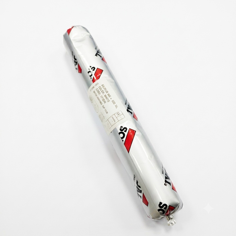 SOUDAL SILIRUB WS+ WHITE 600ML SAUSAGE 171240 - Image 2