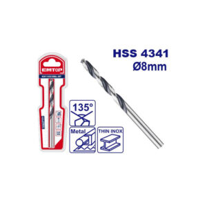 EMTOP HSS DRILL BIT 8mm ETDB310802